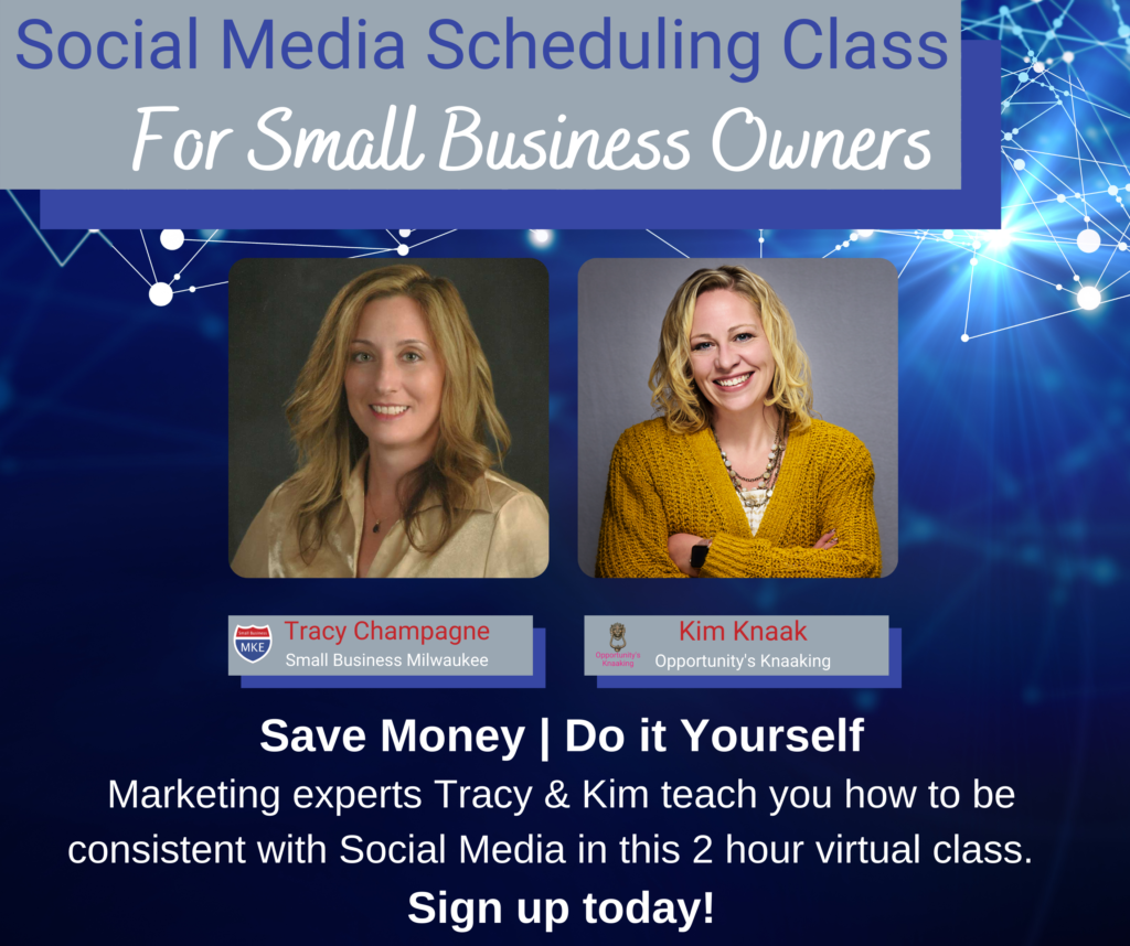 Social Media Scheduling Class for Small Business Owners

Marketing experts Tracy & Kim teach you how to be consistent with Social Media in this 2 hour virtual class

