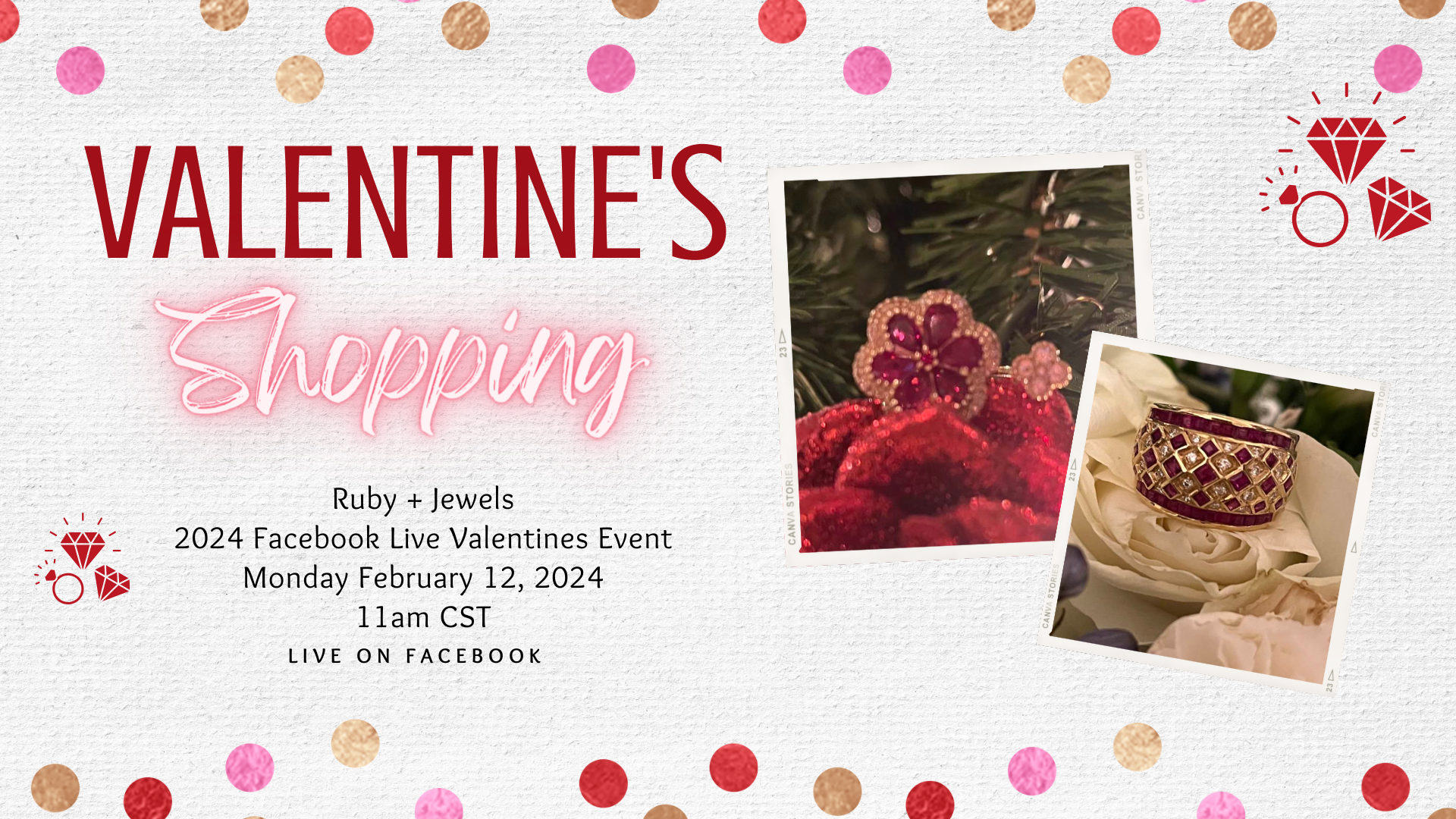 Ruby + Jewels 2024 Facebook Live Valentines Event