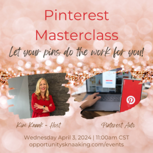 Pinterest Virtual Masterclass Apr 3, 2024 on Zoom